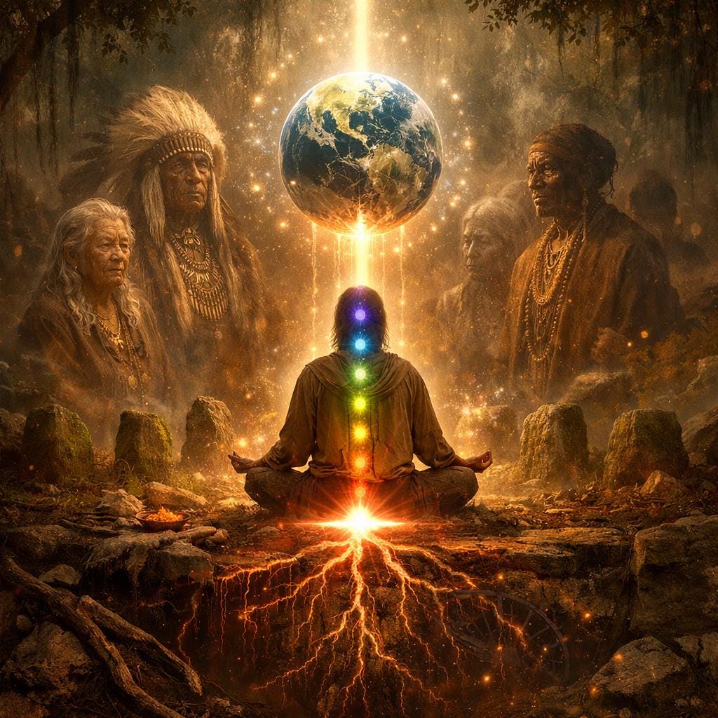 Earth Star Chakra Energy Activation for Deep Grounding and Ancestral Healing