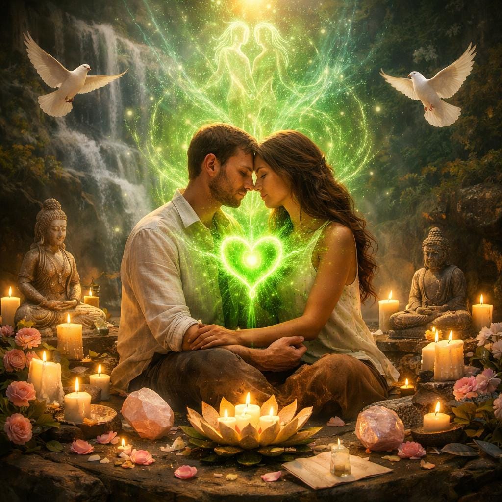 7 Days Couple Healing & Chakra Balance: Love Energy Session, Detailed Report + Charged Artwork