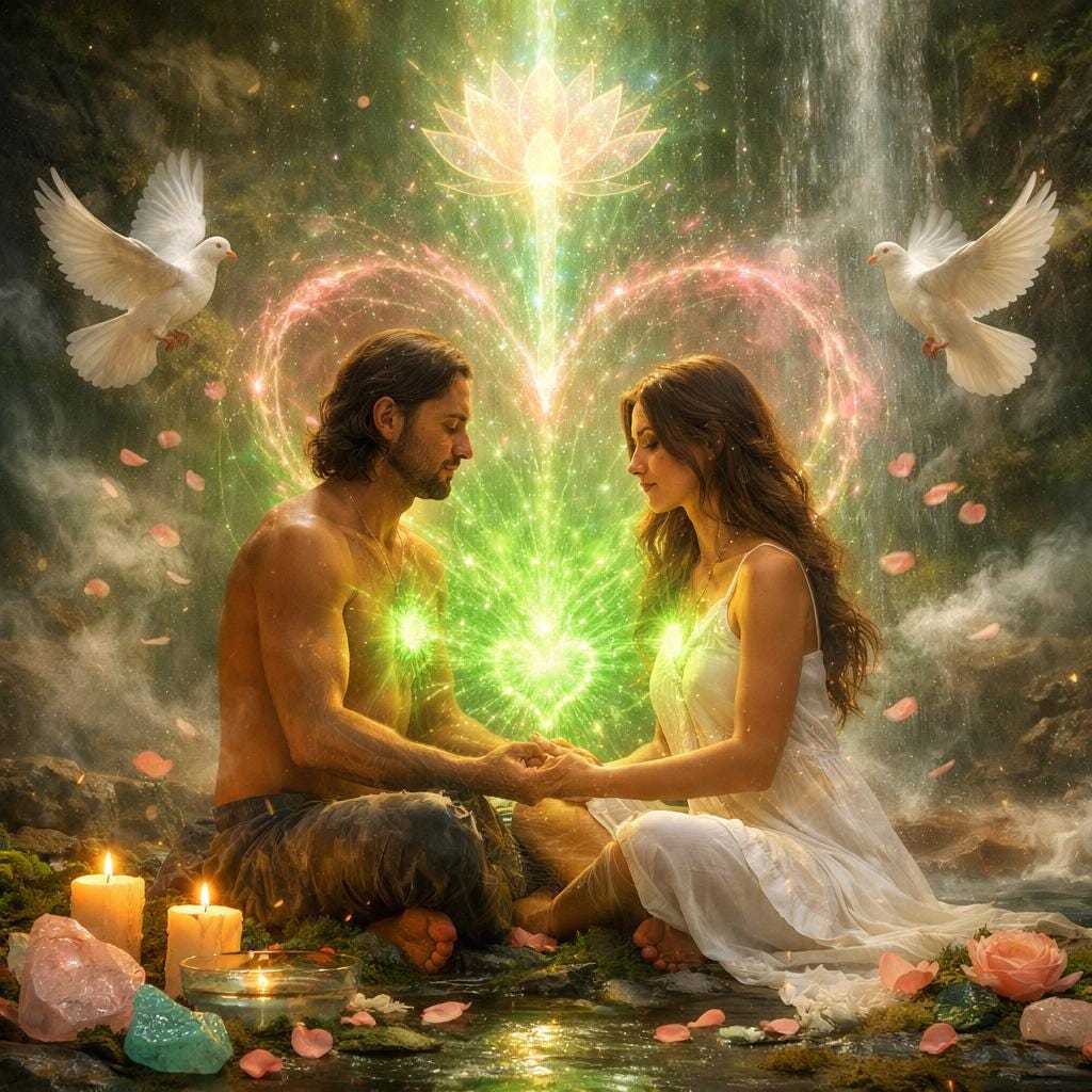 7 Days Couple Healing & Chakra Balance: Love Energy Session, Detailed Report + Charged Artwork
