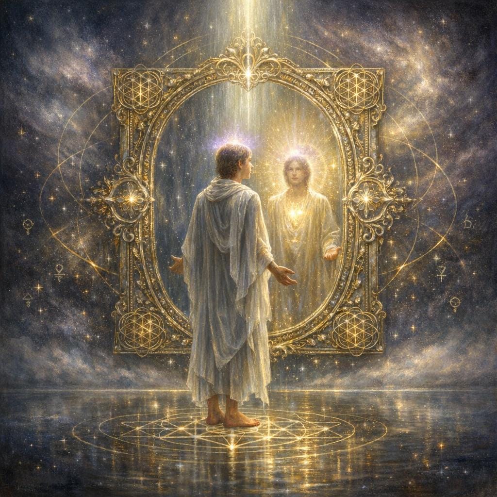 The Celestial Mirror of Self-Realisation Attunement + Charged Artwork