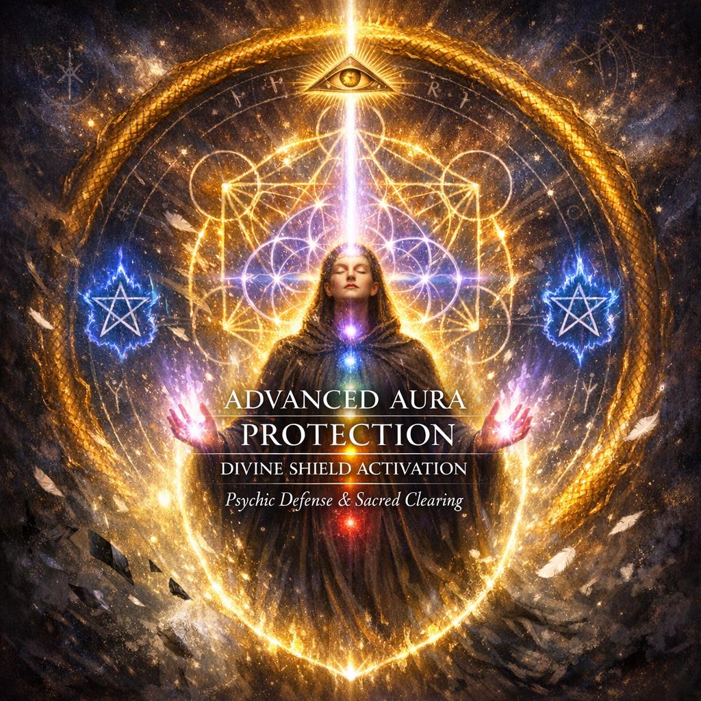 Advanced Aura Protection Healing, Psychic Defense, Negative Energy Clearing & Divine Shield Activation