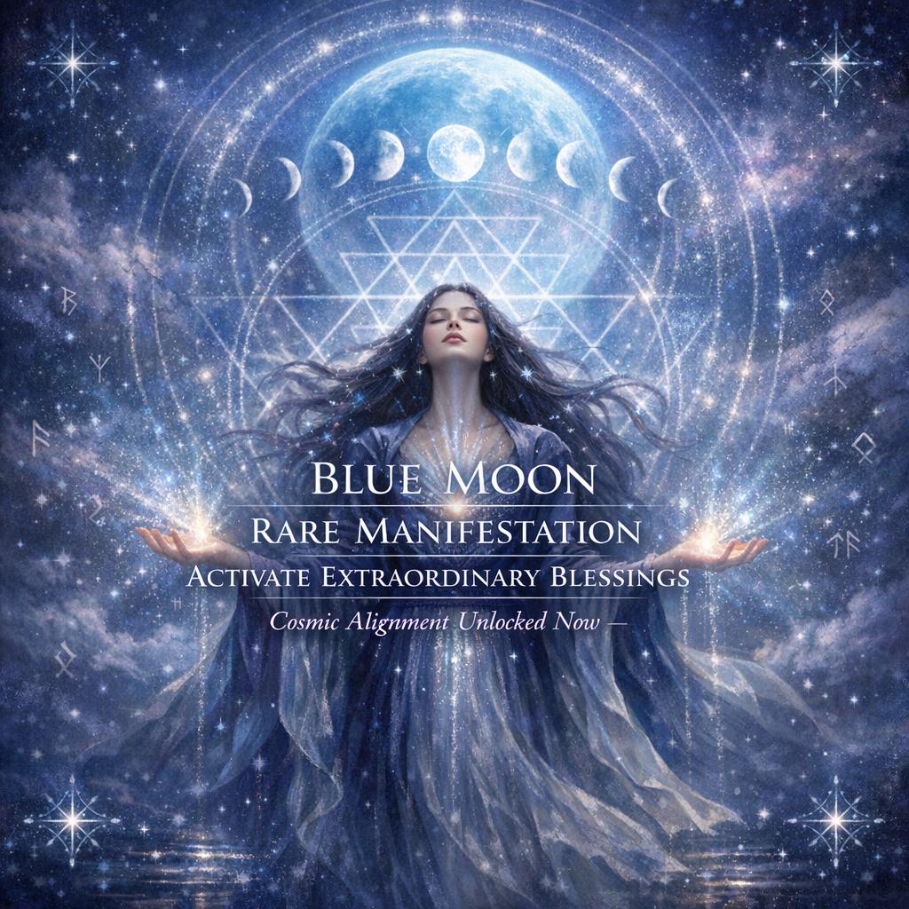 Blue Moon Rare Manifestation: Activate Extraordinary Blessings & Cosmic Alignment