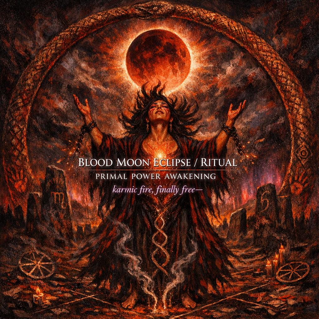 Blood Moon Eclipse Ritual: Primal Power Awakening & Karmic Completion