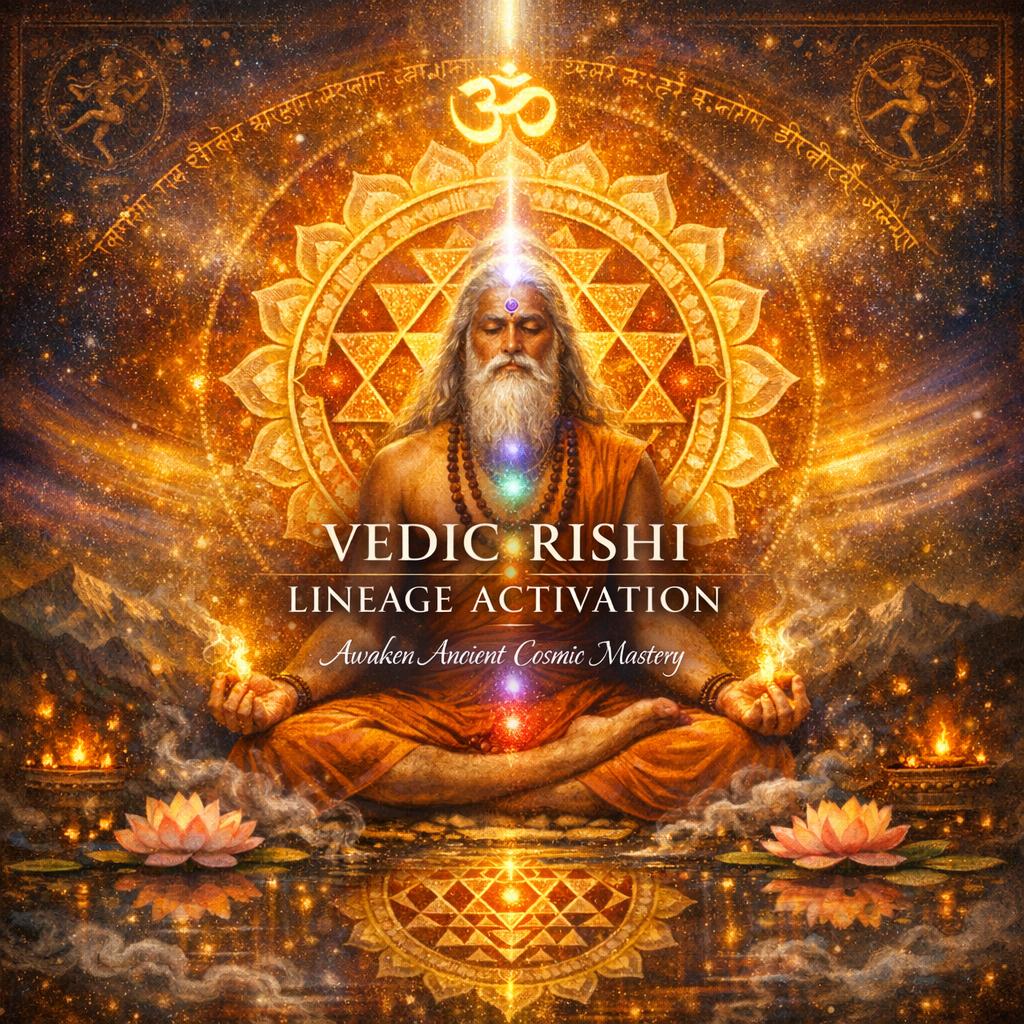 The Vedic Rishi Lineage Activation: Embody Ancient Hindu Spiritual Mastery & Cosmic Knowledge